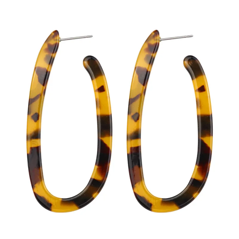 

Statement Earrings 2019 Tortoise Color Leopard Print Acrylic Resin Earrings Bohemian Dangling Earrings Fashion Jewelry