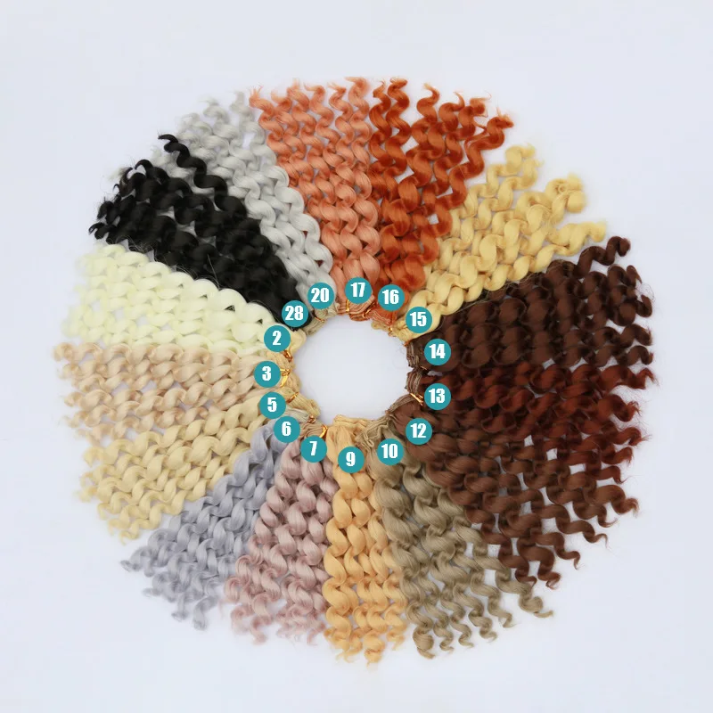

1PCS 28Colors Wavy Doll Hair Wig DIY Hair Dolls For BJD Doll Wigs DIY