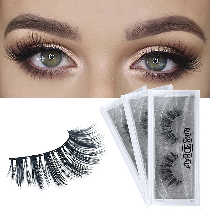 RANMEI 1pc/Pair 3D Mink Hair Eyelashes Handmade False Thick Eye Lashes Full Strip Cruelty Free Luxury | Красота и здоровье