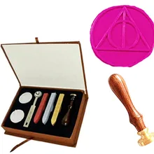 Deathly Hallows изображение на заказ логотип Свадебный Воск Печать коробочка для аромапалочек Набор Винтажный