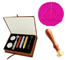 Deathly Hallows Custom Picture Logo Wedding Wax Seal Stamp Sticks Box Set Kit Vintage