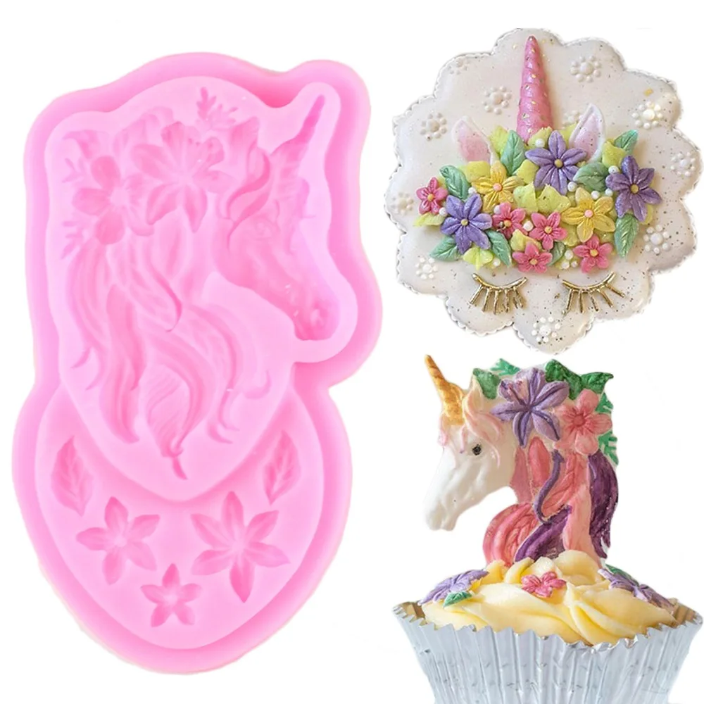 Unicorn Silicone Mold Fondant Mould Cake Decorating Tools Chocolate