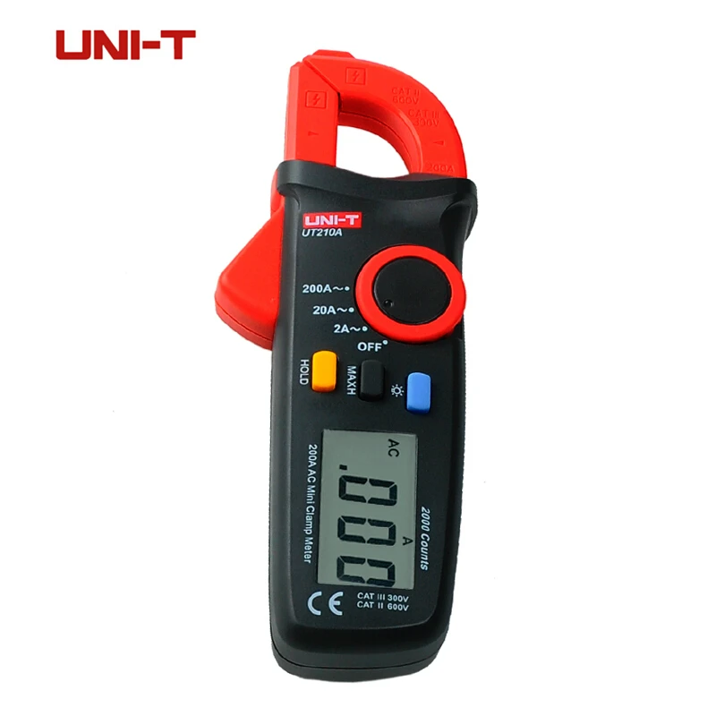Цифровой токовый зажим UNI T UT210B ручной тестер с функцией True RMS AC 200 А плоскогубцы