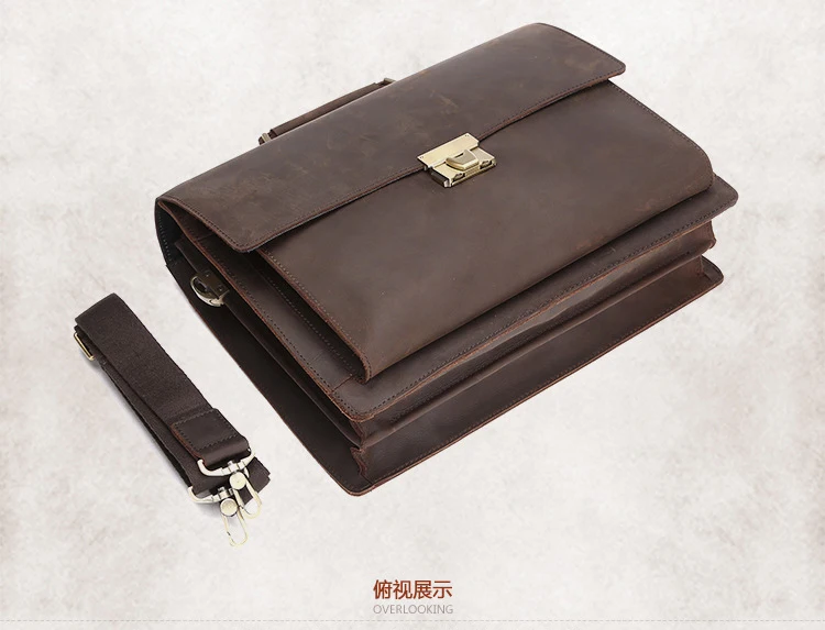 Винтажный Мужской портфель из натуральной кожи, кожаная деловая сумка, мужская сумка для ноутбука, сумка-тоут, портфель с кодовым замком, сумка на плечо