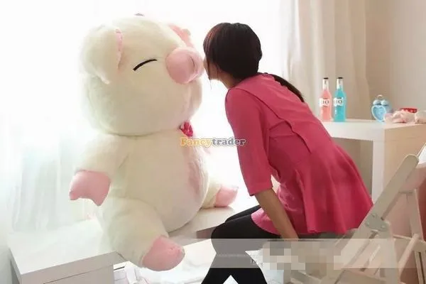 Fancytrader 43`` 110cm Huge Lovely Stuffed Cute Plush Soft Pig, Free Shipping FT50385 (6)