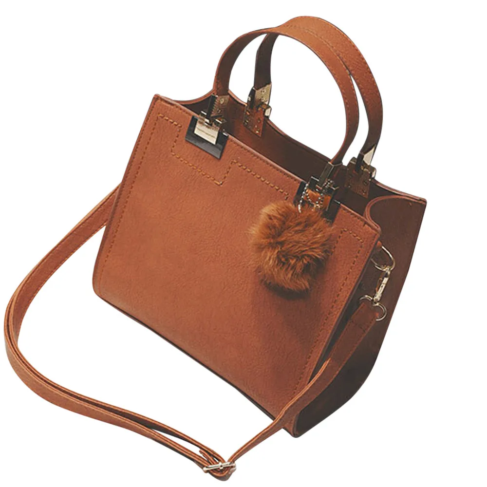 Женская сумка через плечо, роскошные сумки, женские сумки, дизайнерская Высококачественная кожаная сумка-почтальон с помпонами, женская сумка# Zer