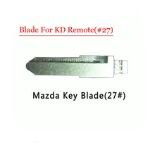 Free shipping (10 pcs/lot)Metal Blank Uncut Flip KD Remote Key Blade Type #27 for Mazda