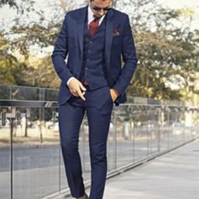 Custom Made Dark Blue Mens Suit Tailor Bespoke Light Navy Custom Made Dark Blue Mens Suit Tailor Bespoke Light Navy Wedding Suits For