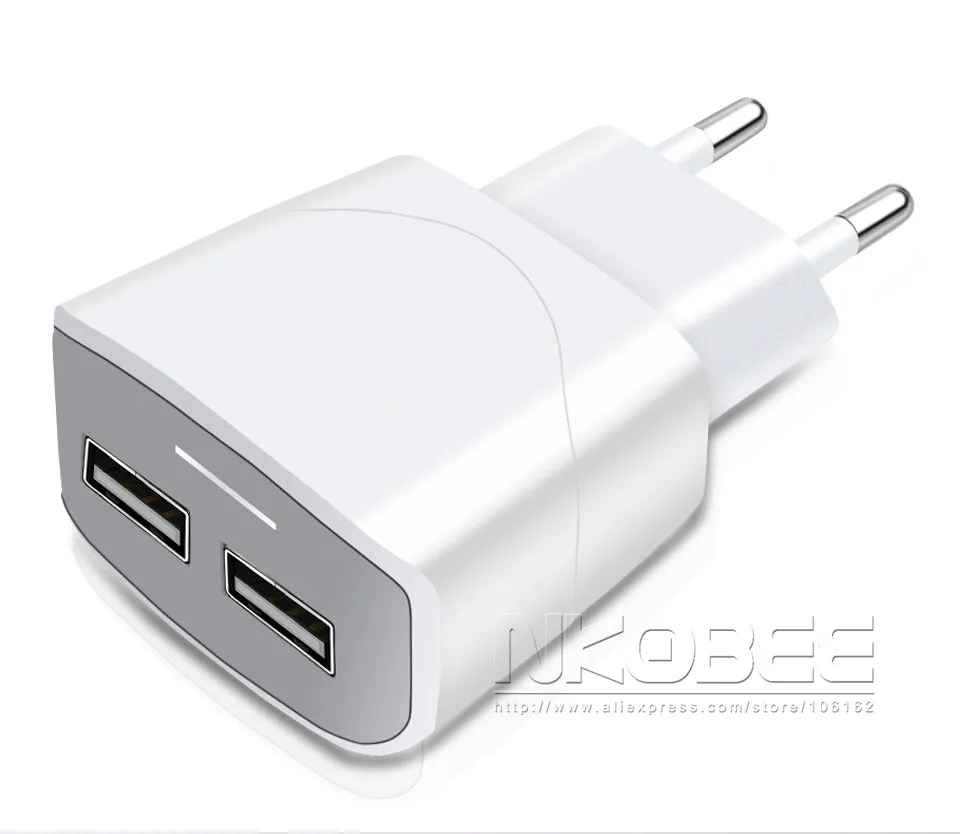 NKOBEE Universal Charger 2.4A USB 2 Port Mobile Phone Protable Wall USB Charger For iPhone 6 iPad For Samsung Galaxy S6 S7 Edge (9)