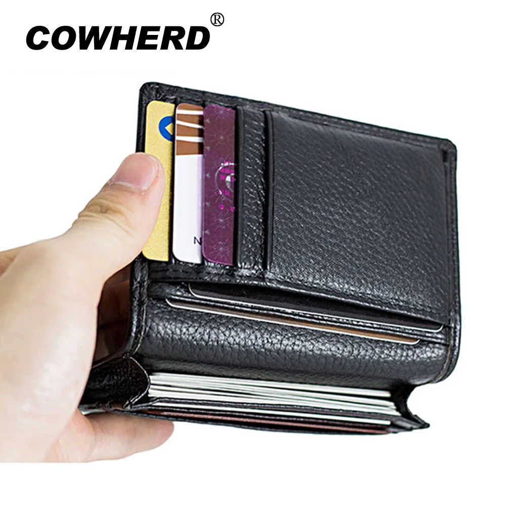 High Quality First Layer Of Cowhide Genuine ID Card Holder Men Credit Card Case Leather Business Card Wallets,JG3169