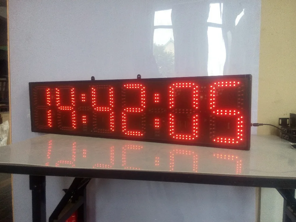 8 дюймовые красные часы минуты и секунды светодиодные (HST6 8R)|clock|clock ledclock red |