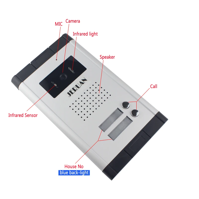 JERUAN новой квартире 7 дюймов сенсорный ключ видео домофон Системы 2 белый монитор 1 HD ИК Камера для 2 Бытовая