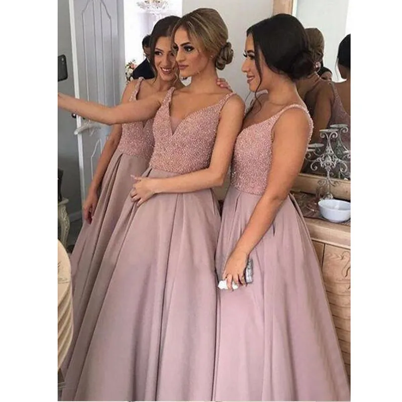 Платье женское длинное с треугольным вырезом из сатина|long wedding guest dresses|new bridesmaid
