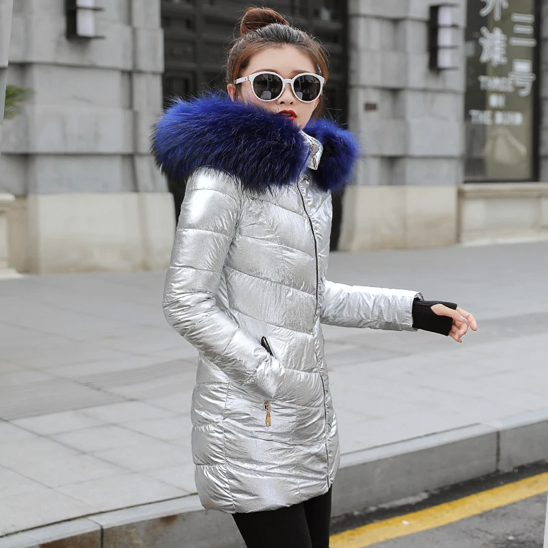 

Winter jacket women fashion 2019 parkas mujer new coat female jacket thick hat collar big fur collar Women's winter coats