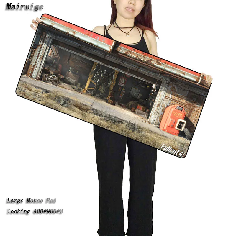 Mairuige Fallout 4 Gaming Speed Version Mouse Pad Locking Edge Large Mouse Mat PC Computer Laptop M