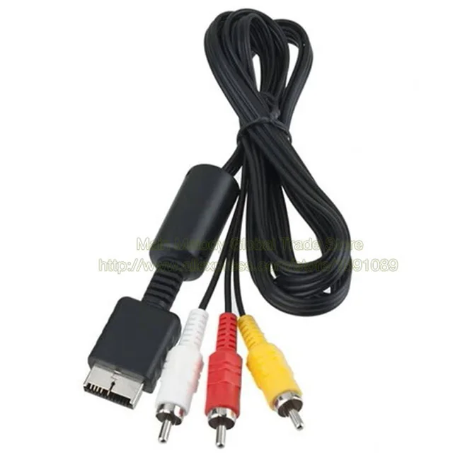 Cheap For Sony PlayStation 3 PS3 Length: 180cm Replacement Composite RCA Audio Video AV Cable for Sony PlayStation 2 PS2 Free shipping