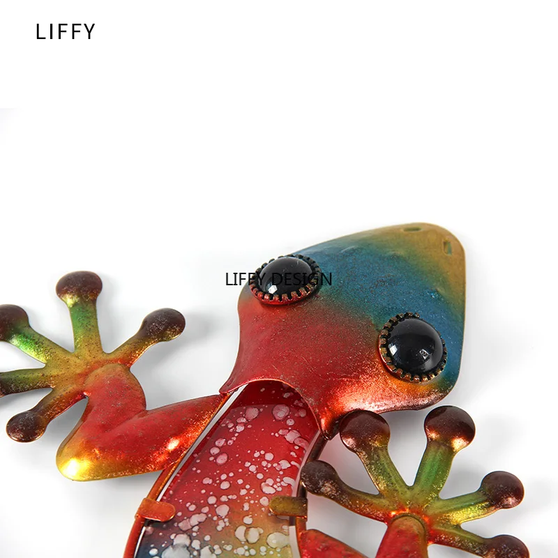 Liffy Metal Glass Gecko Wall Decor for Home Garden Decoration and Miniatures Garden Statues Outdoor Fairy Garden Ornaments Liffy Metal Glass Gecko Wall Decor for Home Garden Decoration and Miniatures Garden Statues Outdoor Fairy Garden Ornaments