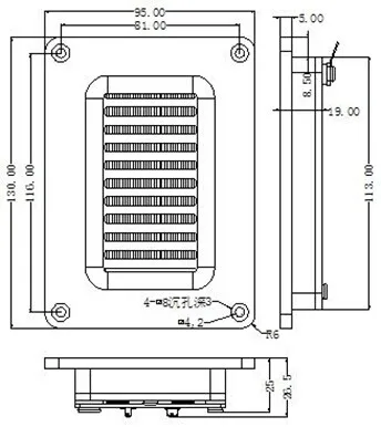 Sounderlink 1PC 4Ohm 60W High Power Air motion tweeter transducer transformer AMT Ribbon Speaker Full middle range music driver