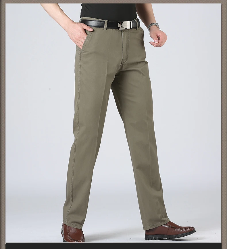 40 размера плюс мужские Весна Лето Новые деловые повседневные брюки мужские хлопок модные однотонные брюки Мужская брендовая одежда