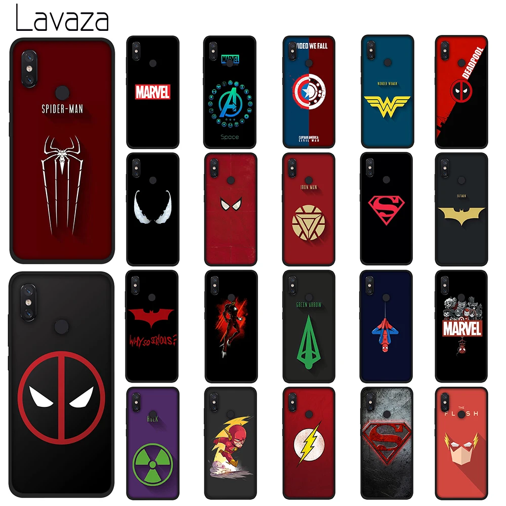 

Lavaza MARVEL LOGO Soft TPU Case for Xiaomi Redmi Note 5 6 7 Pro for Redmi 5A 6A S2 5 Plus Silicone Cover