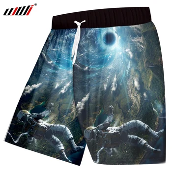 

UJWI Astronaut 3d Printed Board Shorts Men Fashion Beach Casual Shorts Harajuku Homme Quick Dry Fitness Trousers Big Size 6XL