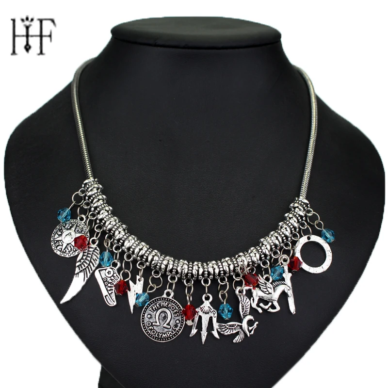 

Percy Jackson Crystal beads Pendent charm choker Necklaces & Pendants Simple Vintage Movie Jewelry Fashion Hand Jewelry