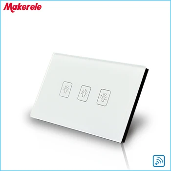 

Remote Touch Switch US Standard 3 Gang1 way Remote Control Light Switch