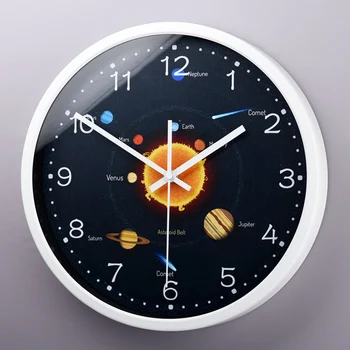 

Mysterious interstellar cosmic decorative wall clock The vast solar system planet living room wall clock