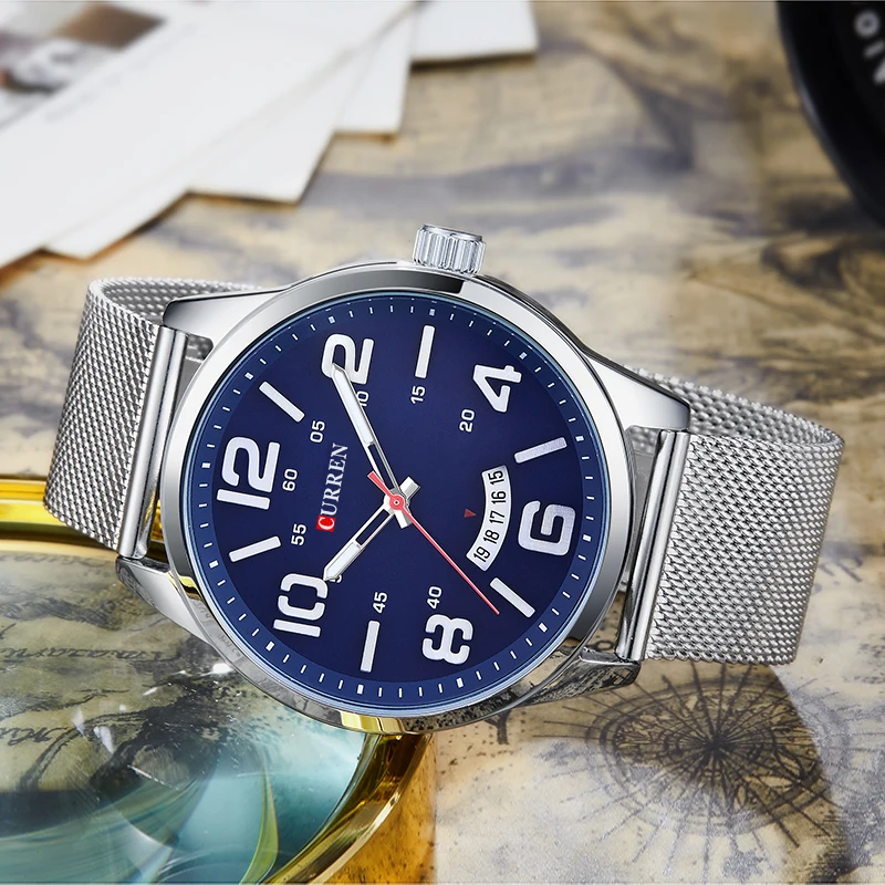 Curren Watches Men Top Brand Luxury Cow Quartz-Watches Sport Men's Watches Waterproof Relogio Heren Hodinky 8236