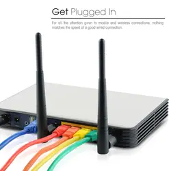 Черный белый красный синий 1.5FT UTP RJ45 8P8C кабелей Ethernet круглый 24 AWG Cat5e Интернет сети патч LAN шнур 5 шт./лот