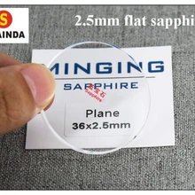 1 шт 2,5 мм толщина 30~ 40,5 мм размер Плоское Круглое прозрачное сапфировое стекло