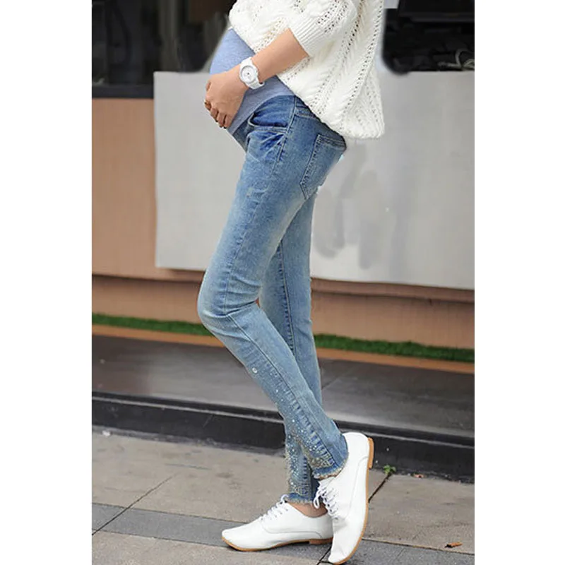 

Spring Autmn Jeans High Waist Pregnancy Trousers Maternity Clothing Pants For Pregnant Women Clothes Nursing Trousers Pregnancy