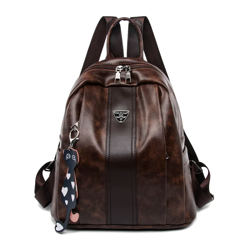 

PU Leather Brand backpack Girl Woman School Student Women Bags Designer 2019 New Shoulder Bags Fashion Bag for ladies 3 colors