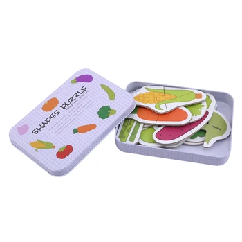 

New Arrival Baby Toys Cartoon Animal Food Vegetale Set Infant Early Head Start Training Puzzle Cognitive Card Puzzle Baby Gift
