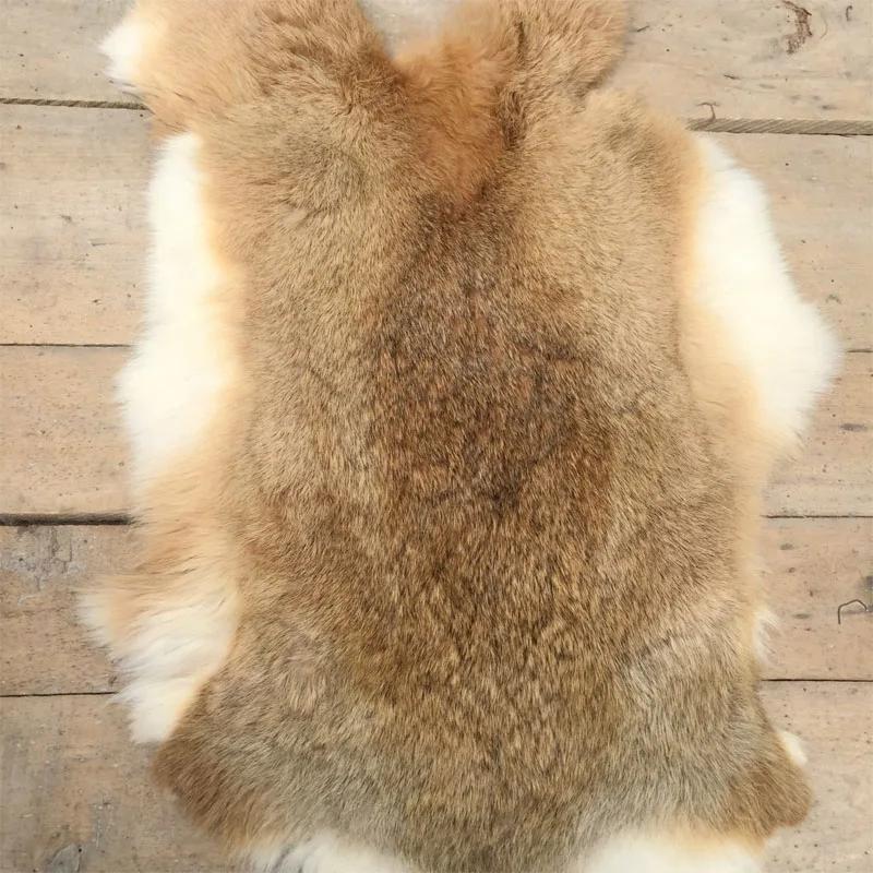 Натуральный кроличий мех распродажа цельный пушистый кроличий мех украшение дома аксессуары для одежды высокое качество - Цвет: straw yellow