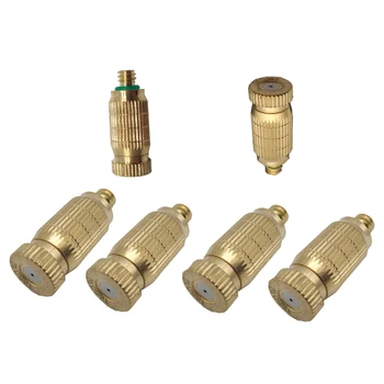 

F101 (50PCS) Copper Spray Nozzle Humidifier Nozzle 3/16 Connector Garden Irrigation Fountain Misting Nozzle