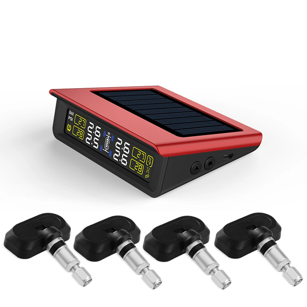 

CAREUD Wireless Solar Power Universal Tire Pressure Monitoring System T86 Automatic Backlight USB Charging Solar Panel TPMS