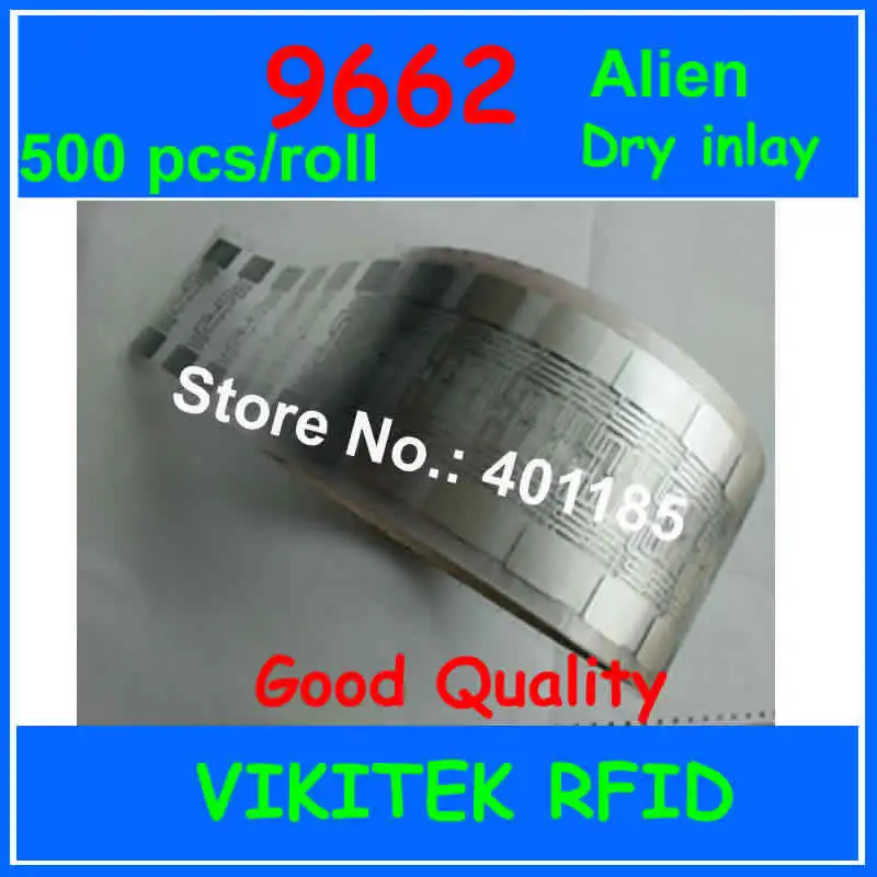 UHF RFID tag Alien 9662 dry inlay 500pcs per roll 860-960MHZ Higgs3 915M EPC C1G2 ISO18000-6C can be used to RFID tag and label UHF RFID tag Alien 9662 dry inlay 500pcs per roll 860-960MHZ Higgs3 915M EPC C1G2 ISO18000-6C can be used to RFID tag and label