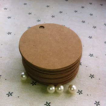 

5.5x5.5cm Round Kraft Tags