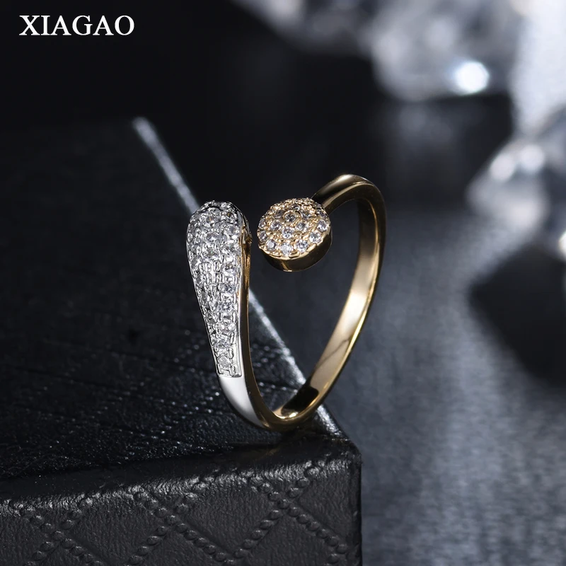 

XIAGAO Infinity Party Accessories Gold Color Cubic Zirconia Women Ring New Best Christmas Gift for Women Wedding Party XGR667