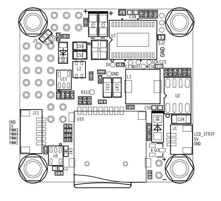 F4 PRO V2 FC / F4 V3S Plus Flight Controller + 30A 4in1 ESC / 45A / 35A BLheli_S 4 In 1 ESC / XF5804 PRO For RC FPV Racer Drone 26