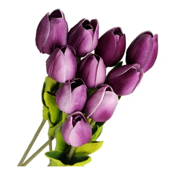

30pcs/lot Tulip Artificial Flower Real Touch PU Artificial Bouquet Flowers For Home Decoration Wedding Decorative Flowers
