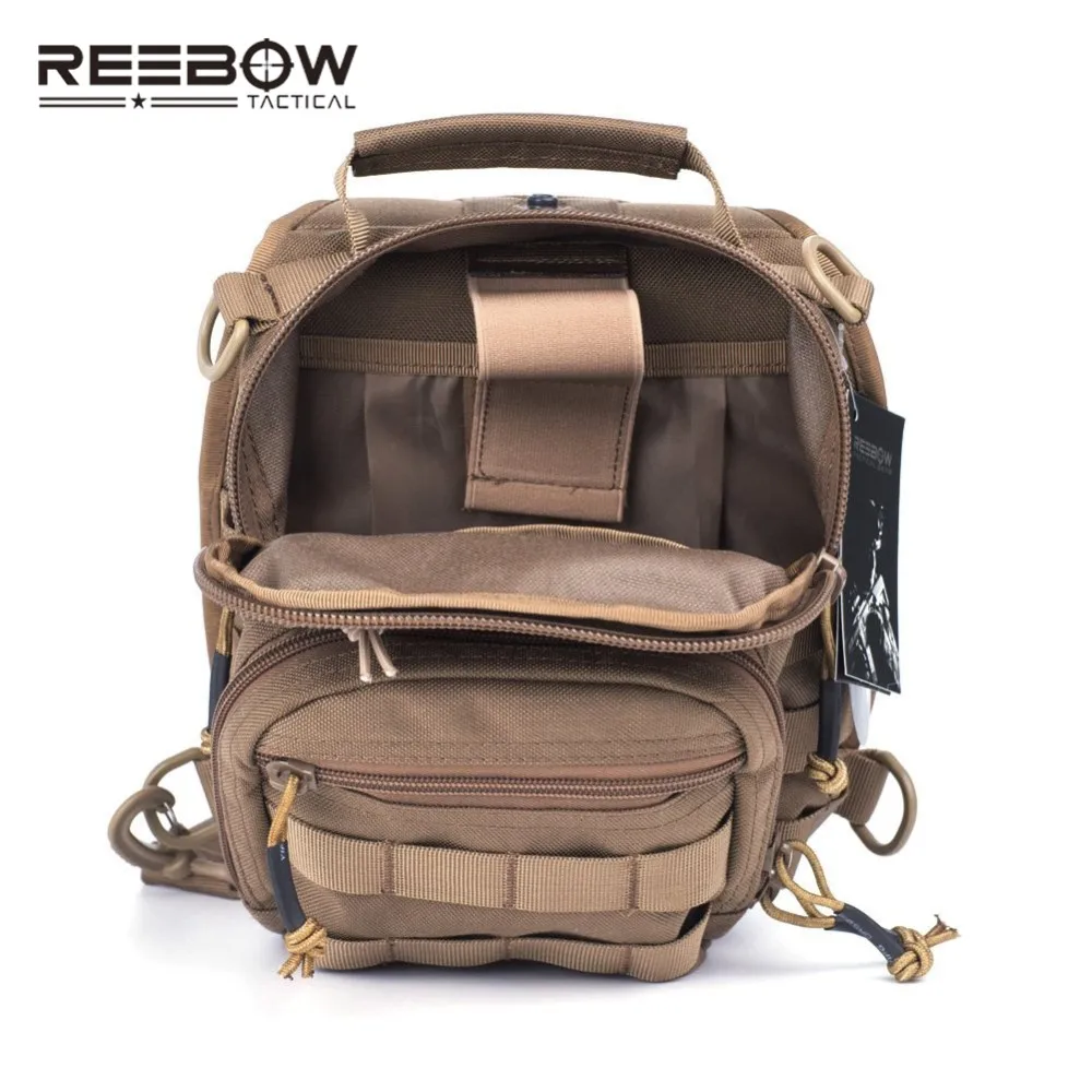 Reebow Тактический Для мужчин открытый sling bag Молл груди пакет для Охота Бег Airsoft спортивный Пейнтбол 1000D Cordura камуфляж мешок