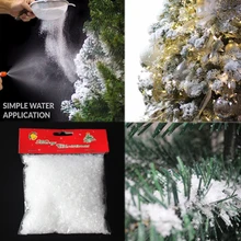 Arbre de noël de 10 ou 50g, décorations de neige blanche, flocons de neige, fausse fête magique pour mariage, neige artificielle, jeu d'enfant