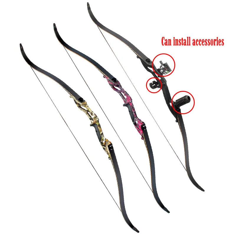 

Compound Recurve bow 40-60 lbs Competitive Straight Folding Fishing Hunting Bow for Archery and Hunting Fish