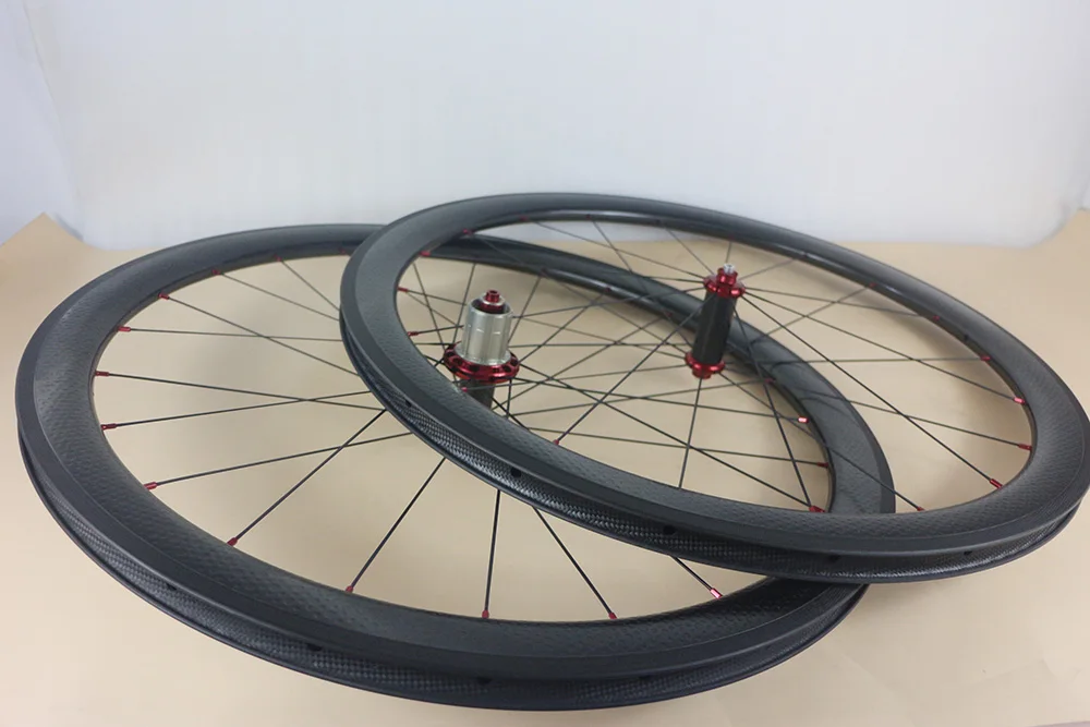Супер легкий 50 мм Высота дорожный велосипед колпачок колеса пупырчатой поверхностью Powerway R36 Втулка с керамическими подшипниками 700C затемнения колеса