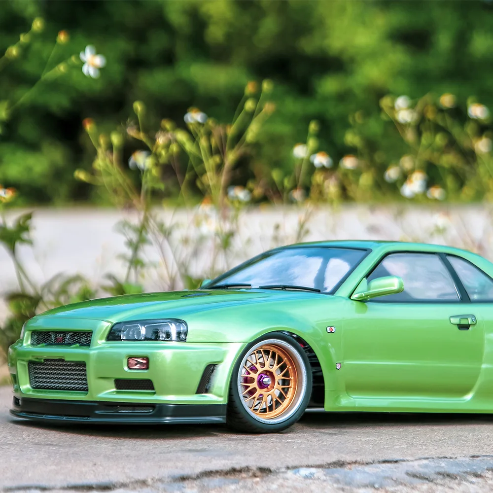48645 гоночный автомобиль NissanSkyline (R34) готовый DIY RC корпус рамы для радиоуправляемого