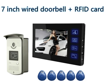 

YobangSecurity Home Security RFID Card 7"Inch Monitor Video Doorbell Door Phone Intercom Night Vision Camera Monitor System