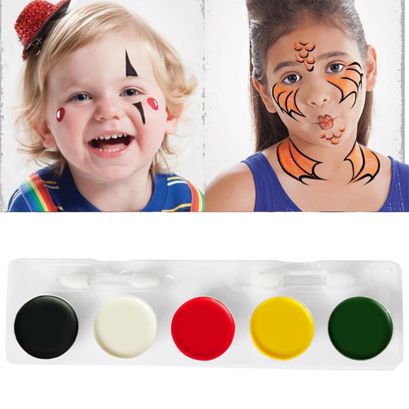 

Professional Halloween Cosmetics 5 Colors Face Body Painting Non-toxic Paint Oil Special Effects Stage DIY Halloween Body Makeup