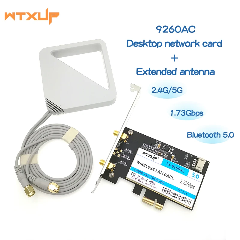 Wireless AC 9260 для Intel 9260ac 9260NGW 1730 Мбит/с PCI e PCIE 1X Wi Fi адаптер стандарта Bluetooth 5 0 WLAN сетевая